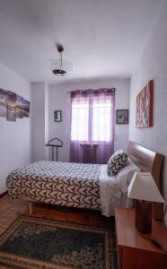 a bedroom with a large bed and a window at AguasBlancas VUT LE 446 in La Pola de Gordón