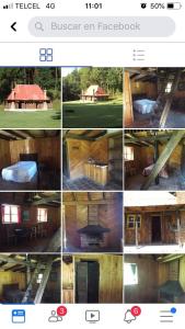 un collage de différentes photos d'une maison dans l'établissement Rancho Ecológico El Mirador, à Acajete