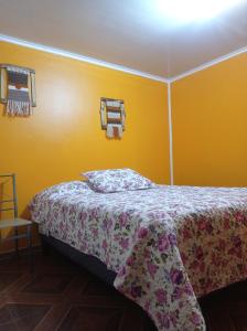 Posteľ alebo postele v izbe v ubytovaní Departamento interior, La Serena