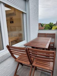 Balkón nebo terasa v ubytování Duplex Apartma Nikolina