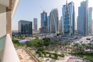 a view of a city with tall buildings at White Sage - Gorgeous Apartment in JLT Near the Metro Station in Dubai
