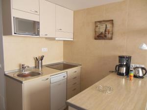 Kuchyň nebo kuchyňský kout v ubytování Apartamentos Grifo Vacances Grizzly