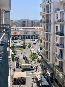 a view of a street in a city with buildings at Le dimore di Fedra in Bari