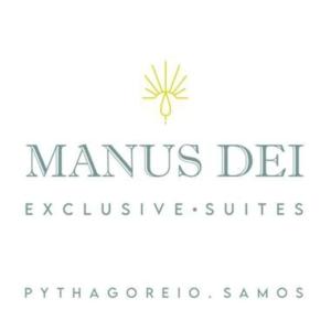 un cartello che legge i servizi di fisioterapia dietetica mansius di Manus Dei Exclusive Suites a Pythagóreion