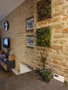 Et tv og/eller underholdning på Уютный лофт среди старых парков