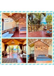 a collage of four pictures of a house at Life's A Beach in Quy Nhon