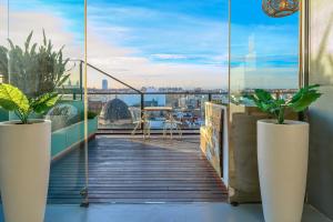 Balkón nebo terasa v ubytování Sea You Hotel Port Valencia