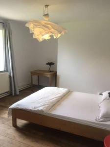 Postel nebo postele na pokoji v ubytování Gîte le tilleul