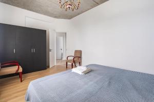 Katil atau katil-katil dalam bilik di House in Napetvrebi