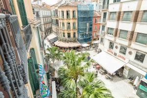 an overhead view of a city street with palm trees at NEW Deluxe Apartment - Historic Center by REMS in Málaga