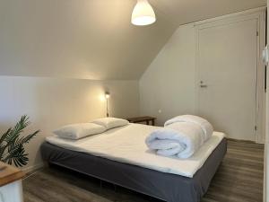 Postel nebo postele na pokoji v ubytování Holiday apartment on western Gotland