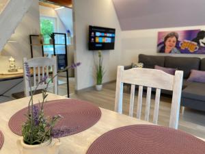 Televízia a/alebo spoločenská miestnosť v ubytovaní Horizont-idéző ParkMotel