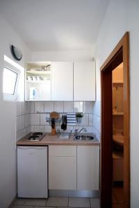 Kuchyň nebo kuchyňský kout v ubytování Studio Apartments Shanti