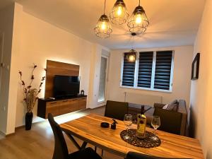 TV a/nebo společenská místnost v ubytování Apartman Maša