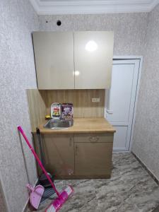 Kuchyň nebo kuchyňský kout v ubytování Туристический Дом в EVN Airport