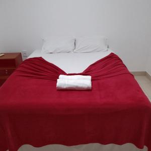 Tempat tidur dalam kamar di Pousada Biônica