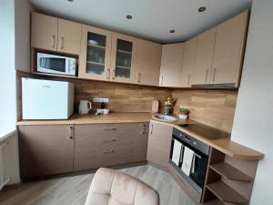 Virtuvė arba virtuvėlė apgyvendinimo įstaigoje Patogus poilsis prie ežero/Comfortable rest