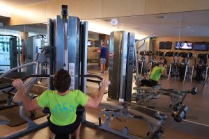 Fitness centrum a/nebo fitness zařízení v ubytování 6E Floor to Ceiling Oceanview Resort Panama