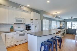 A kitchen or kitchenette at Idyllic Ocean Block Bethany Beach Retreat with Views