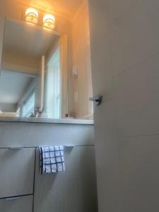 薩里的住宿－Spacious Room to Stay In，一间带水槽和镜子的浴室