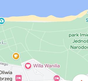 a map of the island of wanaka with attractions at Willa Wanilia in Kołobrzeg