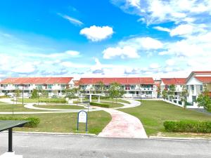 a view of a campus with a building at Sandy Beach Living near Desaru in Bandar Penawar