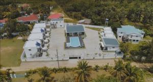 an aerial view of a mansion at EDENA Village in Foulpointe