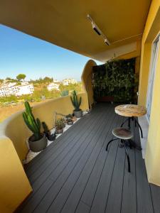 Balkón nebo terasa v ubytování La Choza