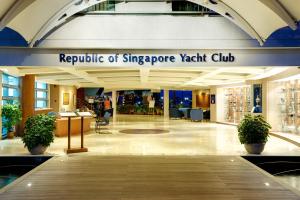 a lobby of a singapore katight club at Republic of Singapore Yacht Club in Singapore +27 photos