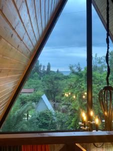 a window in a room with a view at Eco house ketevani in K'obulet'i