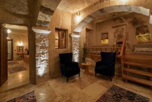 Posezení v ubytování Göreme Escape Cave
