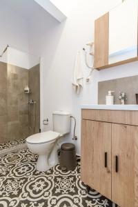 a bathroom with a toilet and a sink at Escape in Tinos in Tinos
