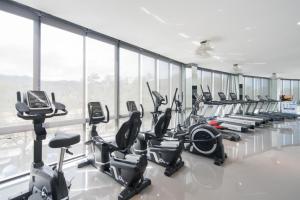 Fitness centar i/ili fitness sadržaji u objektu Luxury private apartment Citygate by Lofty