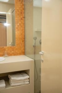 Koupelna v ubytování Hotel Dyrrah