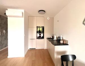 Η κουζίνα ή μικρή κουζίνα στο Gold Sleep nowy apartament z jacuzzi na wyłączność