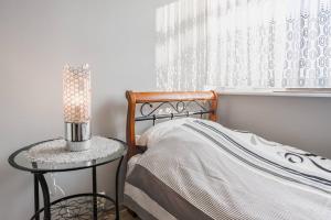 Krevet ili kreveti u jedinici u okviru objekta Apartament mieszkanie Gdańsk Morena do 5 osób