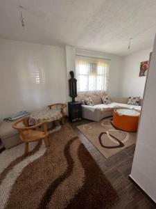 a living room with a couch and a table at Apartman Maja in Žabljak