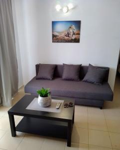 uma sala de estar com um sofá e uma mesa de centro em LEON DEL SUR em San Miguel de Abona