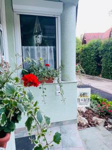 Vonkajšia záhrada v ubytovaní Klebi’s apartmanház