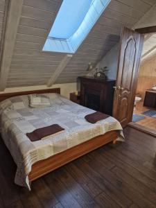 Ένα ή περισσότερα κρεβάτια σε δωμάτιο στο Guest House on Lesnaya