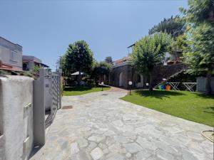 a driveway leading to a house with a yard at Villa Cycas in Ischia