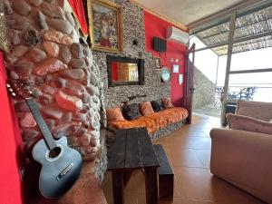 Posezení v ubytování Hotel Vila "Oda E Miqve"