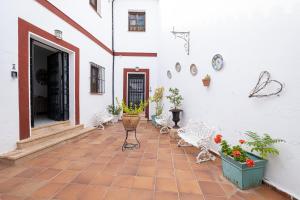 a courtyard of a house with chairs and plants at APARTAMENTO " A "MUSEO CASCO HISTORICO in Ronda