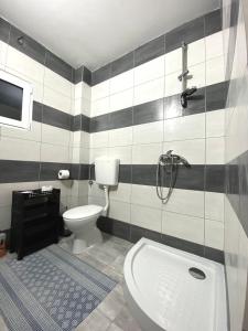 a bathroom with a tub and a toilet and a sink at Villa Marija in Cetinje +7 photos