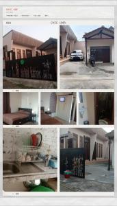 eine Collage mit Fotos eines Hauses in der Unterkunft Samawa Homestay syariah Batu in Tlekung