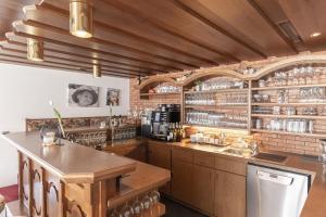 Eldhús eða eldhúskrókur á Hotel Garni Birkhahn