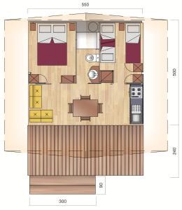 a floor plan of a house at Polidor Glamping Resort in Poreč