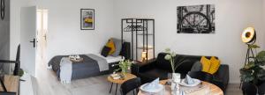Posezení v ubytování Ferienwohnung Westermann, 3 Schlafzimmer, Waschmaschine, Businesswohnung, Monteurzimmer