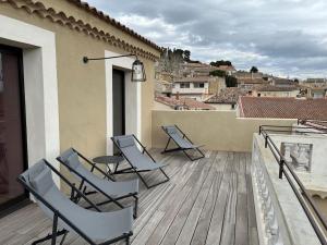 Balkón nebo terasa v ubytování Villa de charme