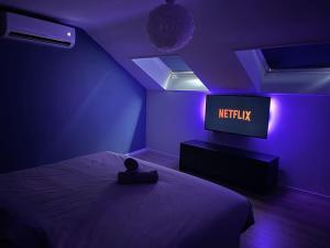 Postel nebo postele na pokoji v ubytování Duplex 100m2 style contemporain